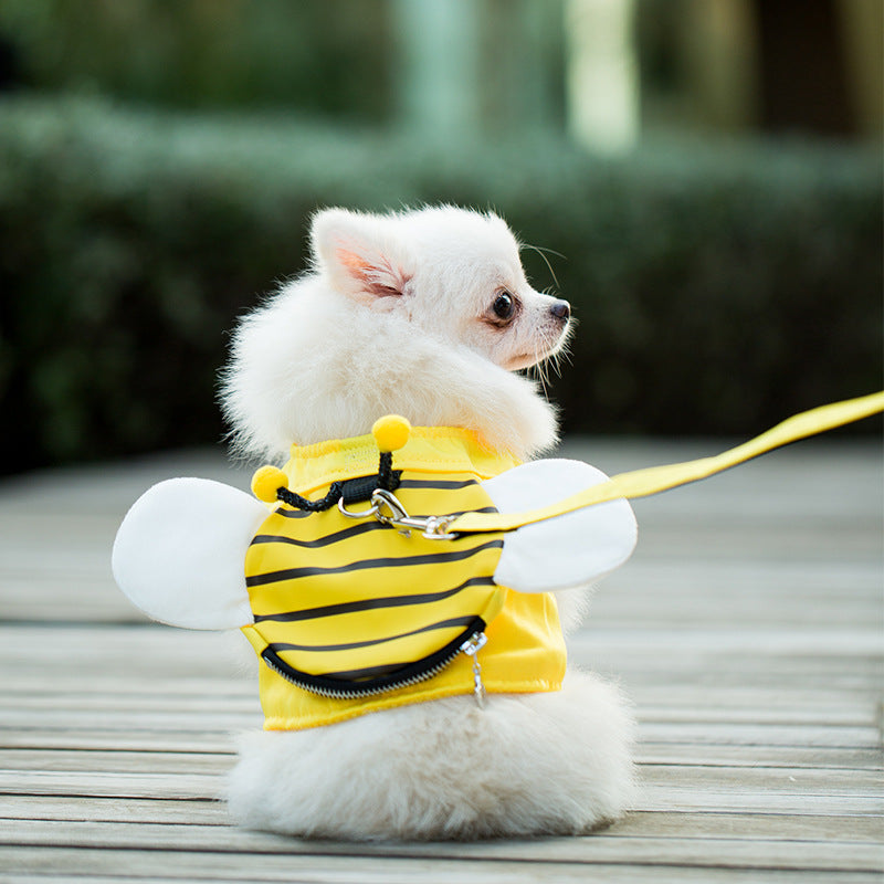 Cute Bee Vest Dog Leash Dog Leash Dog Leash Walking Dog Rope Teddy Pet Supplies Harness Cat Chain