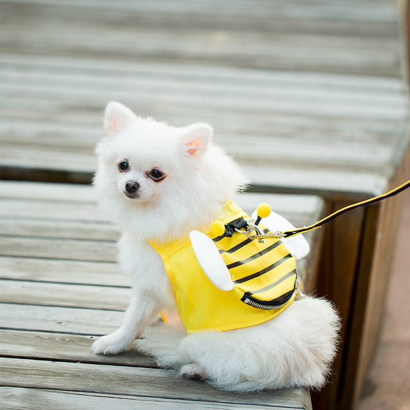 Cute Bee Vest Dog Leash Dog Leash Dog Leash Walking Dog Rope Teddy Pet Supplies Harness Cat Chain