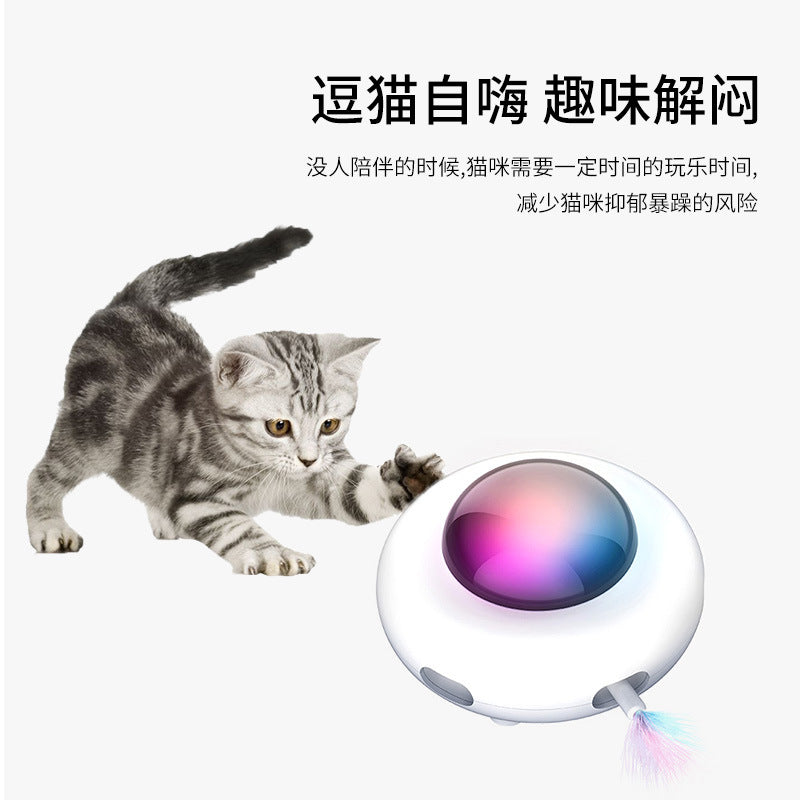 Electric Cat Teaser Turntable Pet Cat Toy