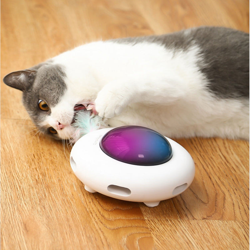 Electric Cat Teaser Turntable Pet Cat Toy